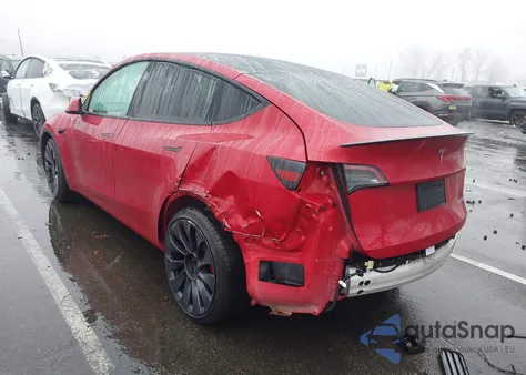 2023 Tesla Model Y Performance Dual Motor All-Wheel Drive from USA, damaged, VIN 7SAYGDEFXPF906769